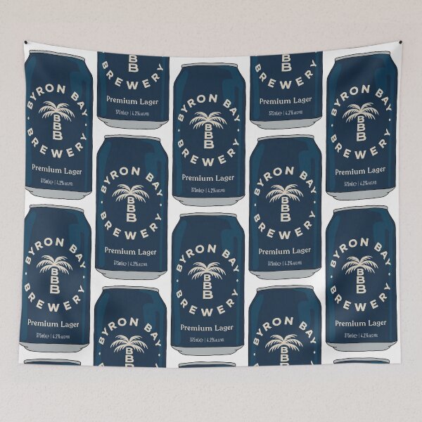 Item preview, Hand-drawn Byron Bay Premium can designed and sold by Brews n Books.