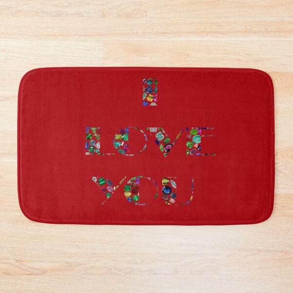 Item preview, I Love You made with Gemstones designed and sold by DigitalGemArt.