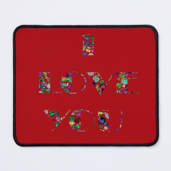 Item preview, I Love You made with Gemstones designed and sold by DigitalGemArt.