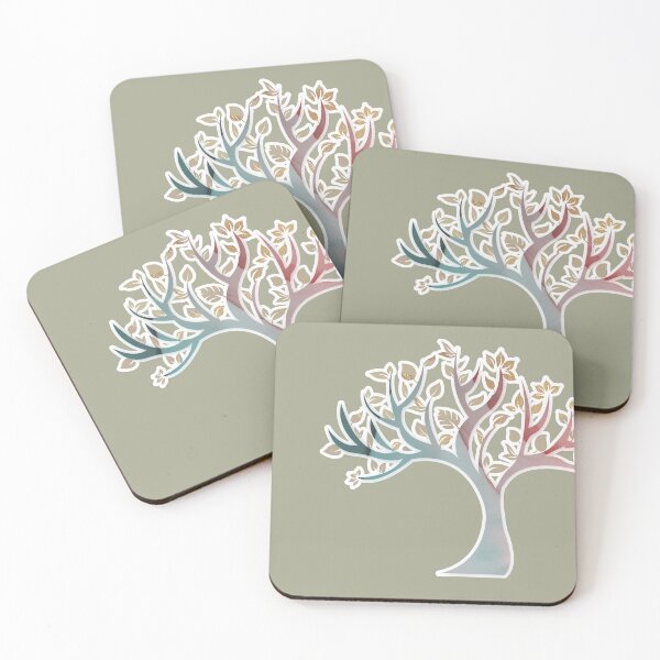 Item preview, Elegant pastel tree art for nature lovers and tree huggers  Caroline Laursen original designed and sold by Caroline Laursen.