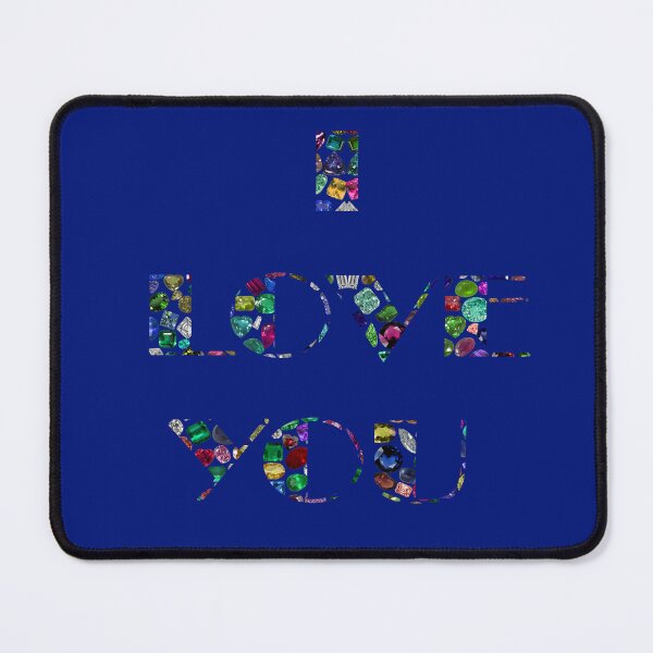 Item preview, I Love You made with Gemstones designed and sold by DigitalGemArt.