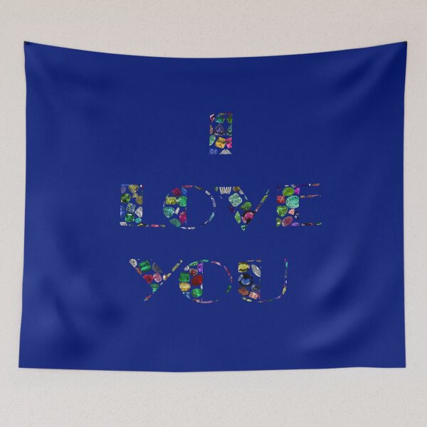 Item preview, I Love You made with Gemstones designed and sold by DigitalGemArt.