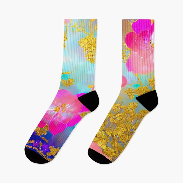 Item preview, Pearlescent Flowers Gold and Purple designed and sold by @adorcharm Modern & Classic AI Art.