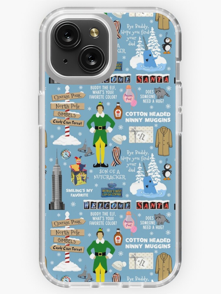 Buddy the Elf collage Blue background iPhone Case