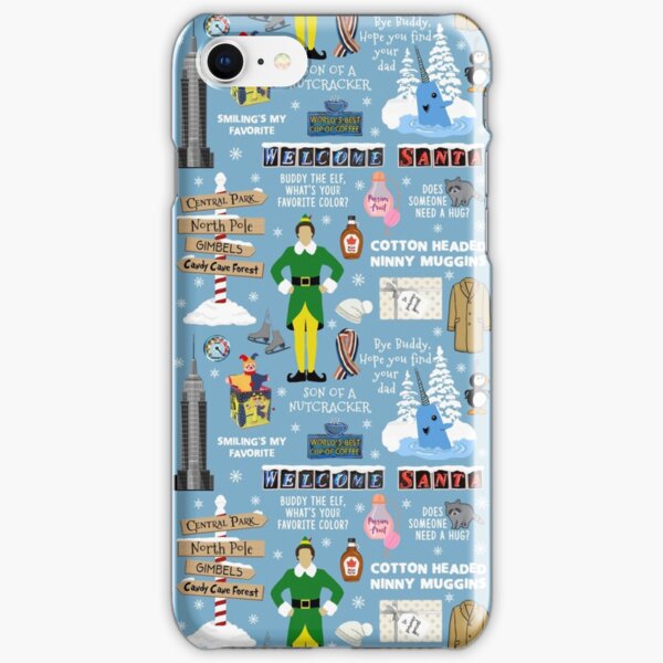 Buddy the Elf collage, Blue background iPhone Snap Case