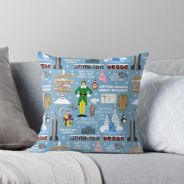 Item preview, Buddy the Elf collage, Blue background designed and sold by birchandbark.