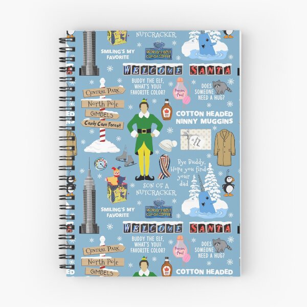 Item preview, Buddy the Elf collage, Blue background designed and sold by birchandbark.