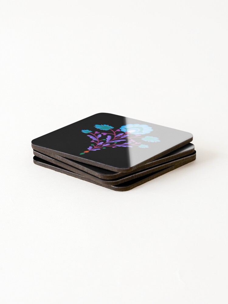 Thumbnail 4 of 5, Coasters (Set of 4), Flower Pattern designed and sold by RathiDesigns.