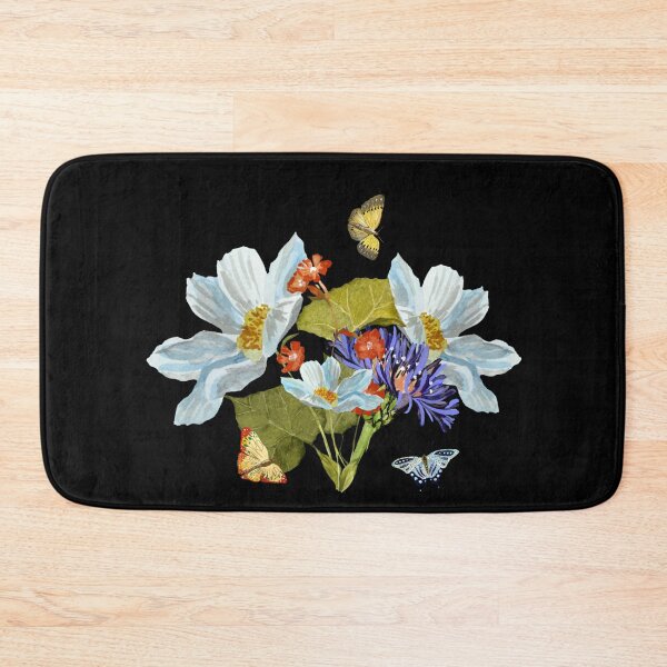 Item preview, Bouquet daisy flower butterfly a watercolor sketch black designed and sold by Yana Mustafina | Boho Soulful Designs.