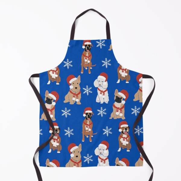 Artikelvorschau, Hundemusterblau der frohen Weihnachten niedliches entworfen und verkauft von NNDraw.