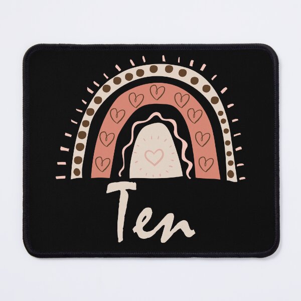 Item preview, Ten Year Old Tenth Birthday Cute Fun Doodle Boho Rainbow designed and sold by LadySaltwater.