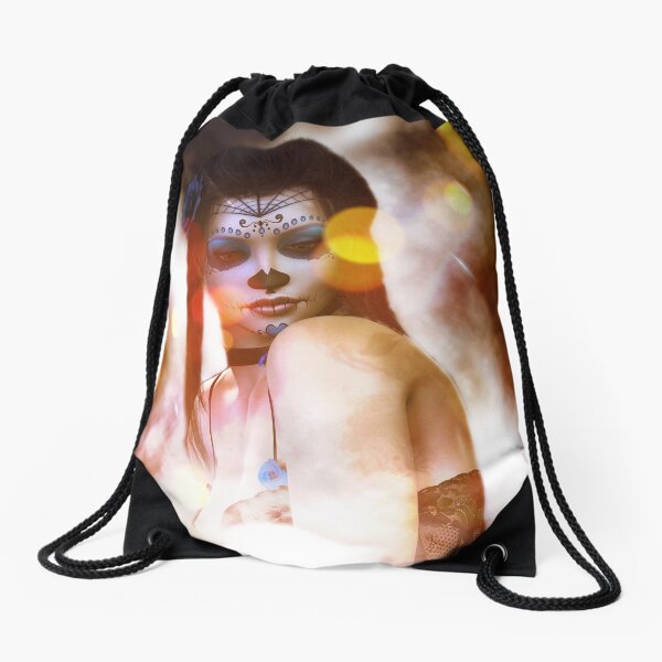 Sugar Doll Glitter Drawstring Bag