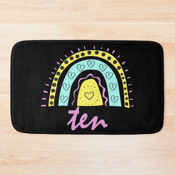 Item preview, Ten Year Old Tenth Birthday Cute Fun Doodle Boho Rainbow designed and sold by LadySaltwater.
