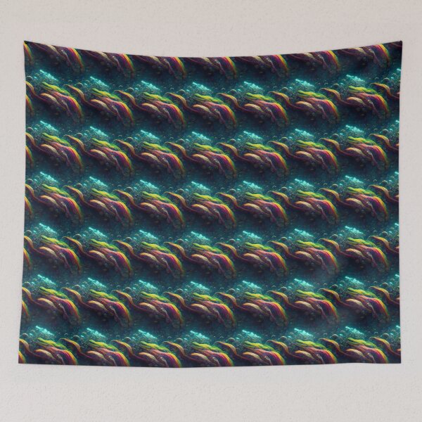 Item preview, patrón submarino misterioso, colorido, arco iris, vida designed and sold by TreasuryOE.