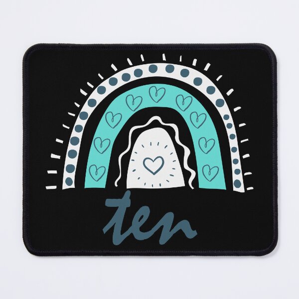Item preview, Ten Year Old Tenth Birthday Cute Fun Doodle Boho Rainbow designed and sold by LadySaltwater.