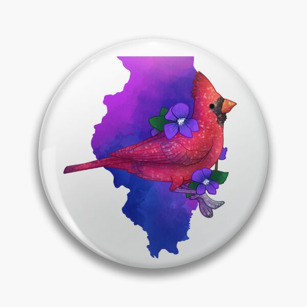 Item preview, Illinois Cardinal and Violets designed and sold by Phoenix of Starlight.