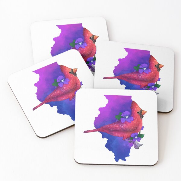 Item preview, Illinois Cardinal and Violets designed and sold by Phoenix of Starlight.