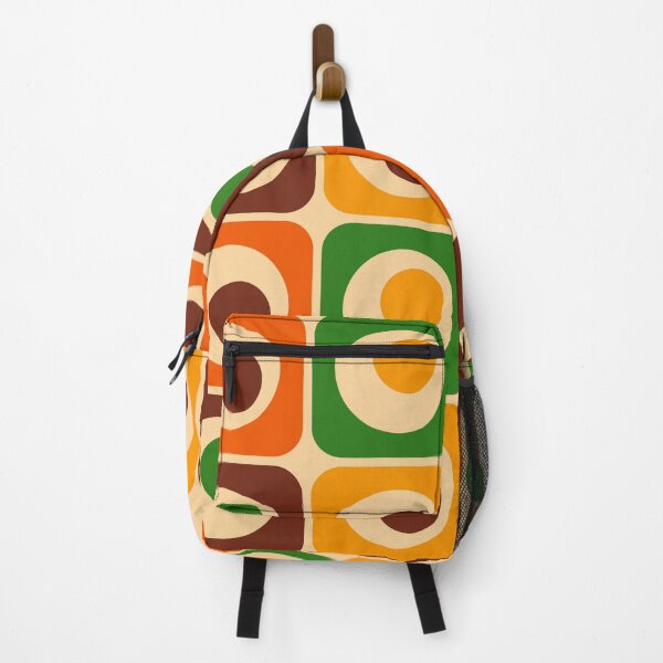 Item preview, 70s Retro Vintage Style Geometric Pattern Orange Green Yellow and Brown designed and sold by tonymagnerart.
