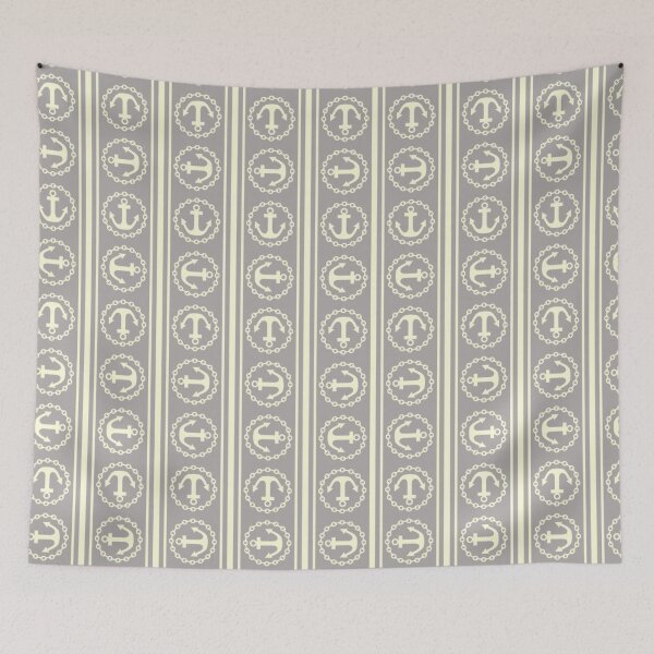 Item preview, Gray Nautical Cream Stripes 9 of 9 designed and sold by ChristinasMess.