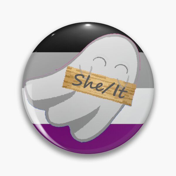 Item preview, She/It Ace Pronoun Ghost designed and sold by Forest-Bird.
