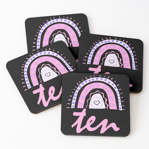 Item preview, Ten Year Old Tenth Birthday Cute Fun Doodle Boho Rainbow designed and sold by LadySaltwater.