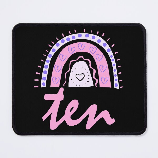 Item preview, Ten Year Old Tenth Birthday Cute Fun Doodle Boho Rainbow designed and sold by LadySaltwater.