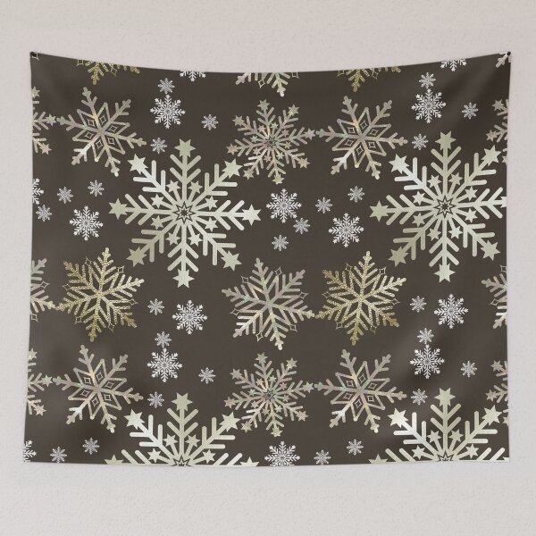 Item preview, Beige Snowflakes Christmas Pattern designed and sold by Yourfavshop600.
