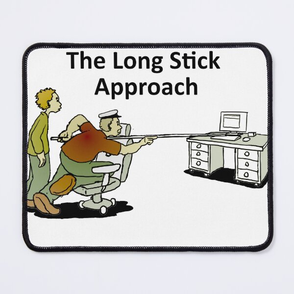 Item preview, Git Merge Strategies The Long Stick Approach, black text v2 designed and sold by devscape.