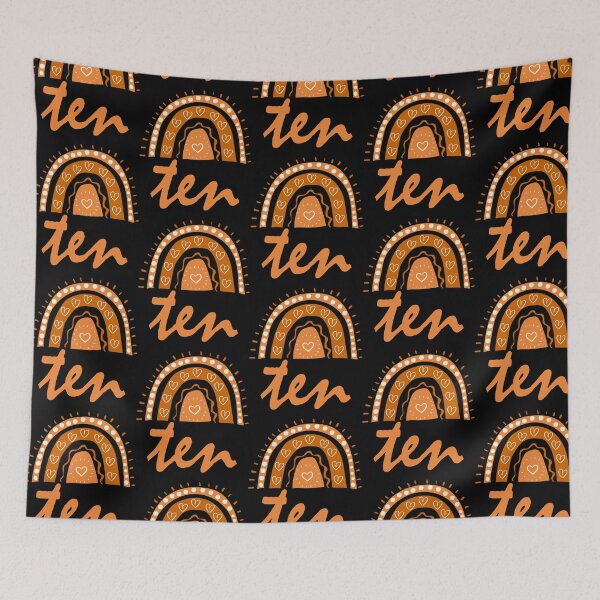 Item preview, Ten Year Old Tenth Birthday Cute Fun Doodle Boho Rainbow designed and sold by LadySaltwater.