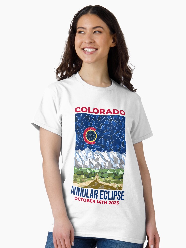 Thumbnail 2 of 7, Classic T-Shirt, Colorado Annular Eclipse 2023 designed and sold by Eclipse2024.