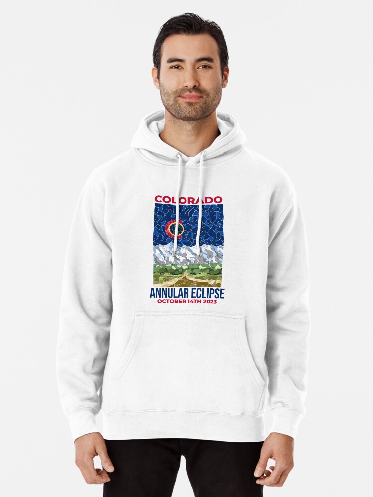 Thumbnail 1 of 5, Pullover Hoodie, Colorado Annular Eclipse 2023 designed and sold by Eclipse2024.