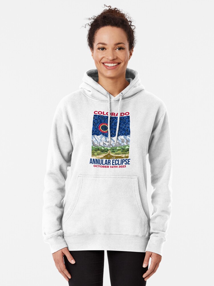 Thumbnail 2 of 5, Pullover Hoodie, Colorado Annular Eclipse 2023 designed and sold by Eclipse2024.