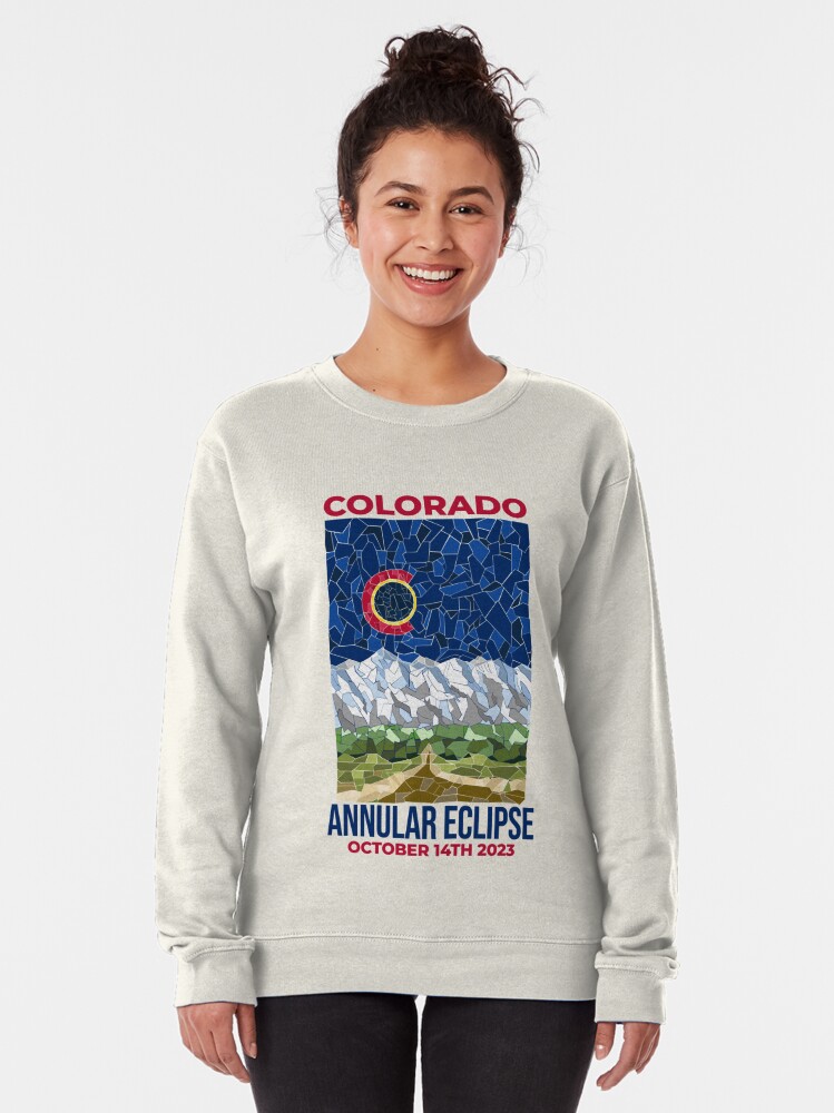 Pullover Sweatshirt, Colorado Annular Eclipse 2023 designed and sold by Eclipse2024