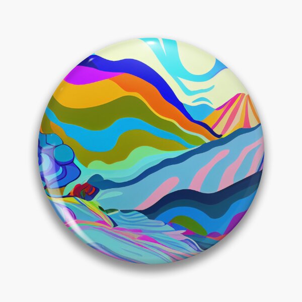 Artikelvorschau, Naturlandschaftskunst, fröhlich, anregend, psychedelisch, doof, funky, groovy, bunt, bunt zeitgenössisch entworfen und verkauft von theplanetlove.