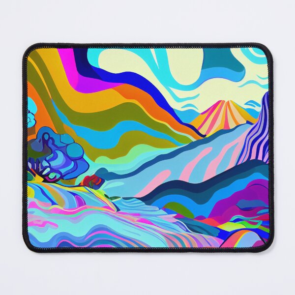 Item preview, Nature scenery art, happy, energizing, psychedelic, goofy, funky, groovy, colorful, colourful contemporary designed and sold by theplanetlove.