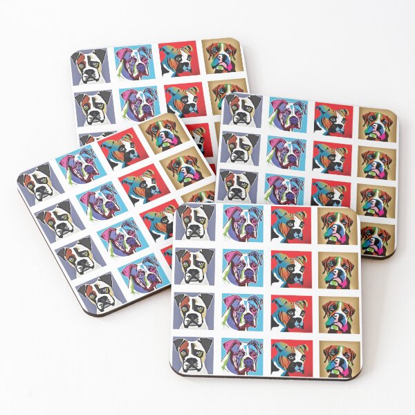 Item preview, Boxer Dog Pop Art Repeating Pattern 1 designed and sold by DiatomDesigns.