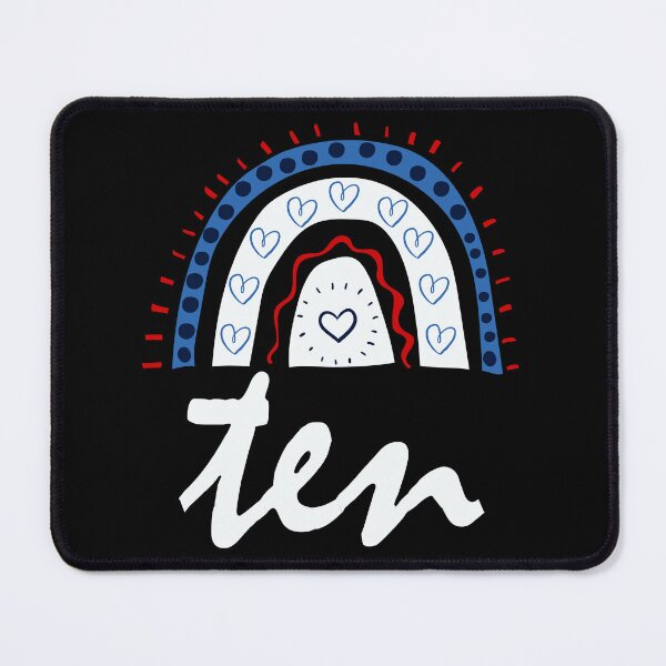 Item preview, Ten Year Old Tenth Birthday Cute Fun Doodle Boho Rainbow designed and sold by LadySaltwater.