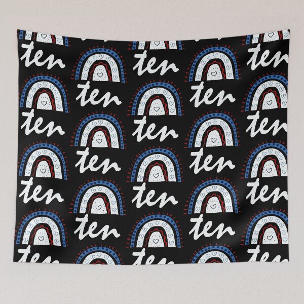 Item preview, Ten Year Old Tenth Birthday Cute Fun Doodle Boho Rainbow designed and sold by LadySaltwater.