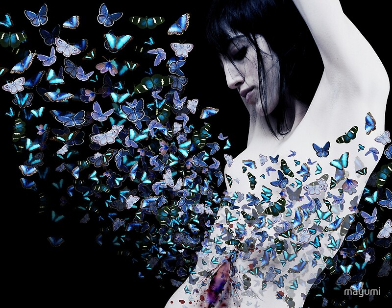"butterfly in my stomach " by mayumi Redbubble