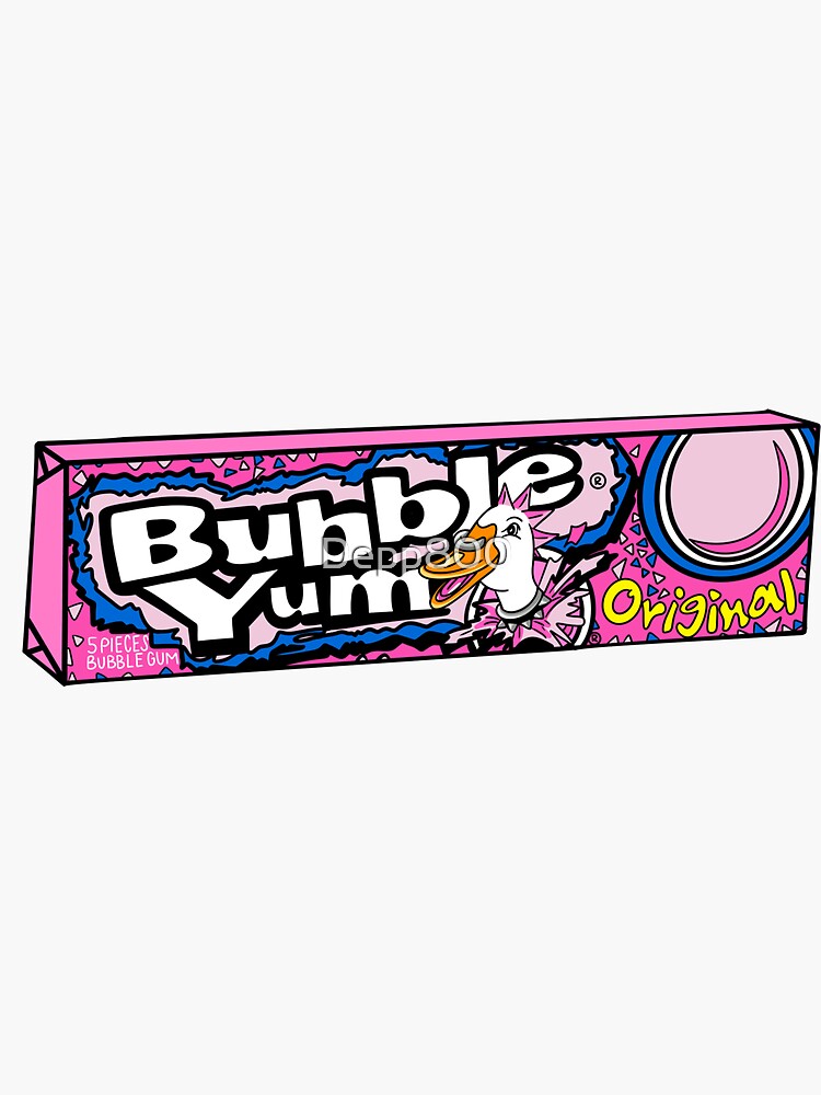"Bubble Yum" Sticker for Sale by Depp800 Redbubble