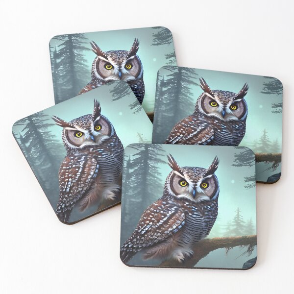 Item preview, Owl in the Forest - AI Art designed and sold by Lola Mystique Boutique.