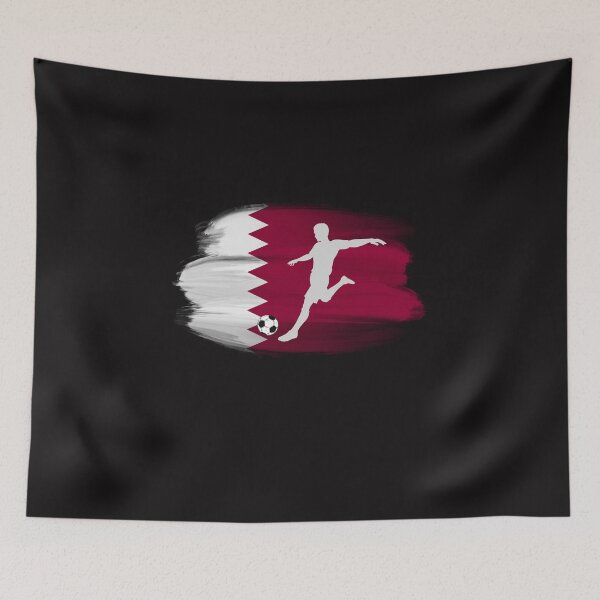 Item preview, Qatar flag soccer player designed and sold by Zakrytos ★★★★★.