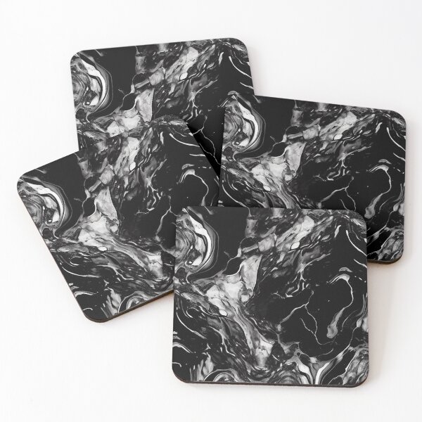 Item preview, Black and White Elegant Marble Pattern designed and sold by MythicPrompts.