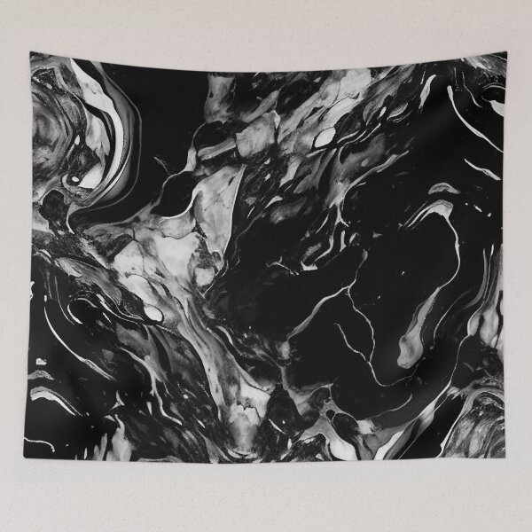 Item preview, Black and White Elegant Marble Pattern designed and sold by MythicPrompts.