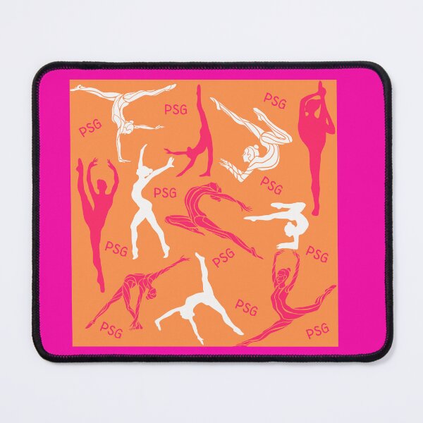 Item preview, Peach State Gym Pattern with Orange and Hot Pink for those students and teachers who Love Gymnastics design designed and sold by tranquilbeach.