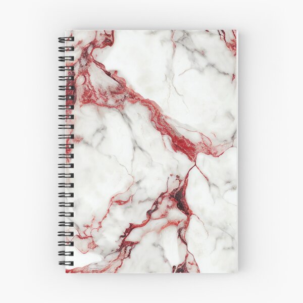 Item preview, White with Red Elegant Marble Pattern designed and sold by MythicPrompts.
