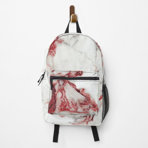 Item preview, White with Red Elegant Marble Pattern designed and sold by MythicPrompts.