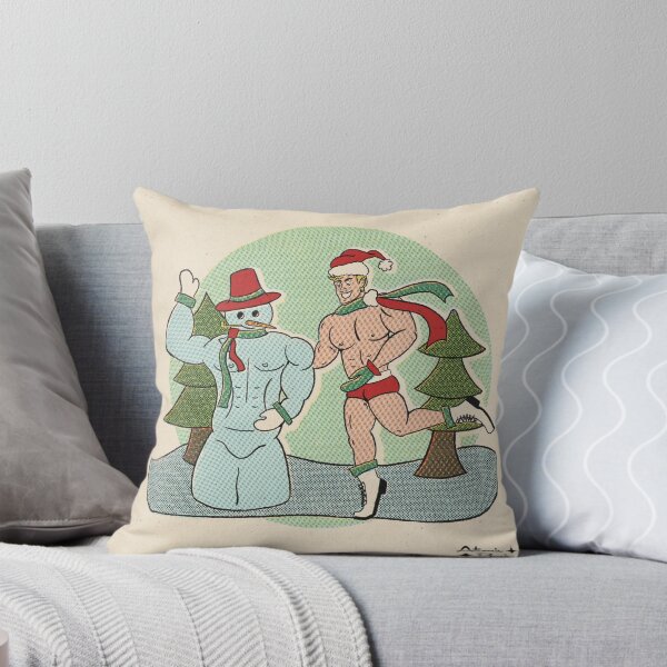 Aperçu de l'œuvre Pin-up de bonhomme de neige de Noël Buff mignon et drôle créée et vendue par AtomicBuck.