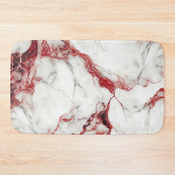 Item preview, White with Red Elegant Marble Pattern designed and sold by MythicPrompts.