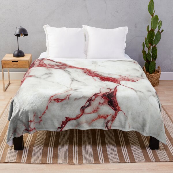 Item preview, White with Red Elegant Marble Pattern designed and sold by MythicPrompts.